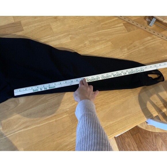 Obermeyer Ski Bib Pants Womens 10 Black Wool Blend Stretch Stirrup Made Japan - Picture 14 of 15